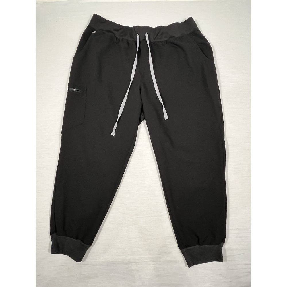 FIGS Technical Collection Scrub Jogger Pants Black 3XL Petite Women's Stretch